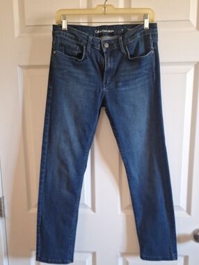 Calvin Klein Jeans Womens Slim Straight Boyfriend Indigo Blue Jeans